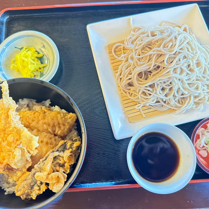 シロギス丼セット(そば処 佐賀)