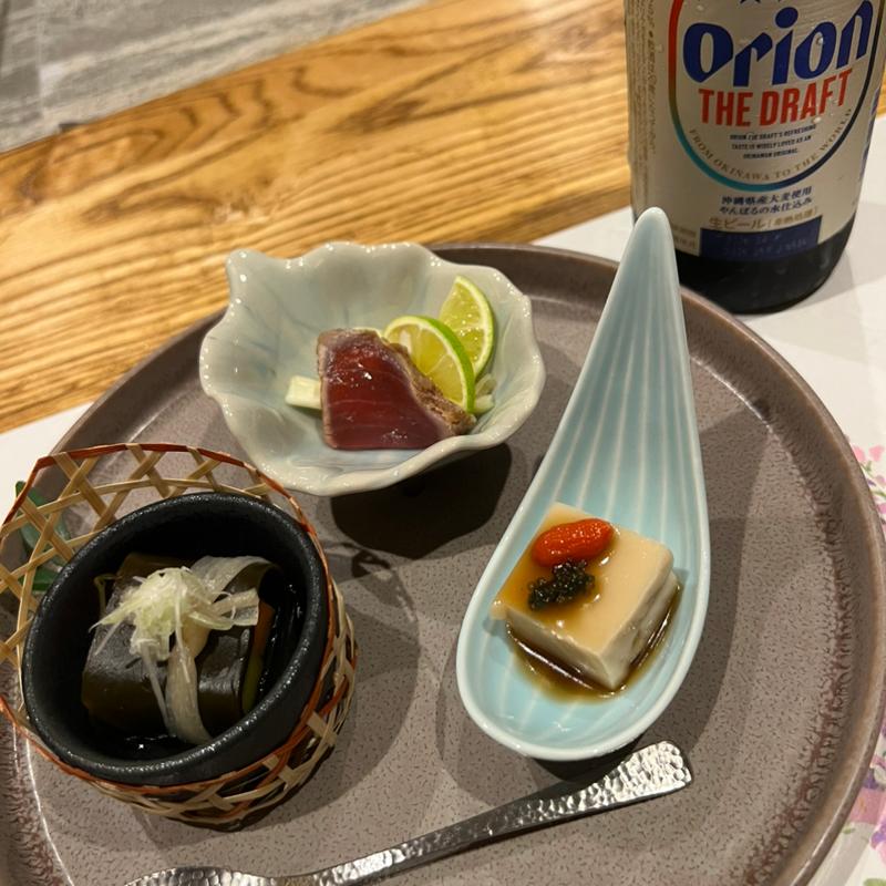 アグー豚しゃぶしゃぶコース　お通し(個室しゃぶしゃぶ 金しし)