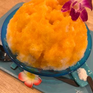 海洋深層水さらさら氷のかき氷　フルまんごー(ハワイアンフルーツカフェ - the Sea - 那覇国際通り店)