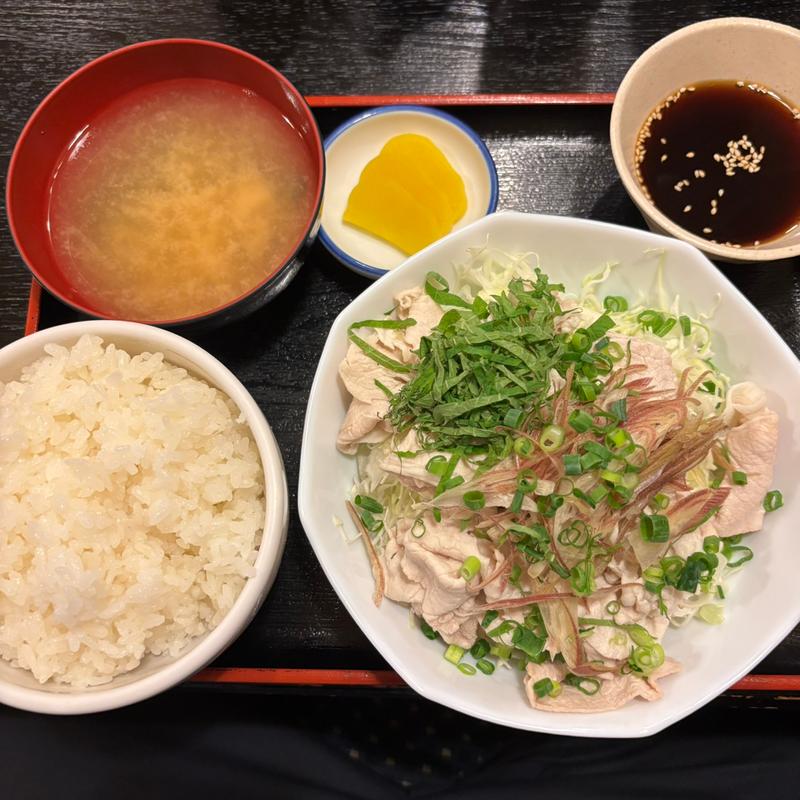 豚冷しゃぶ定食(もみじ)