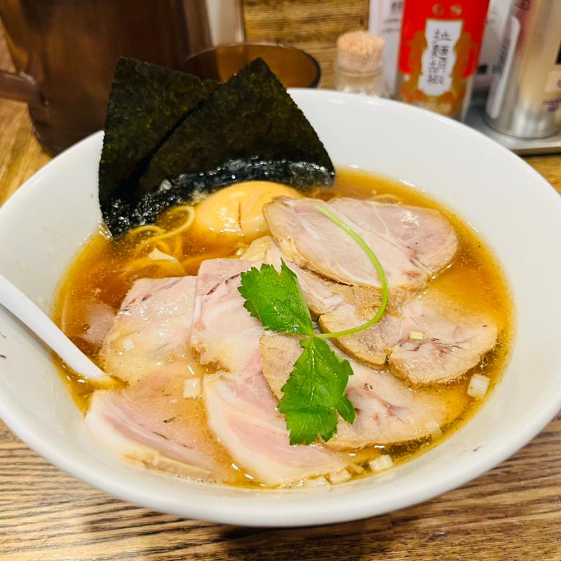 特製烏賊干鶏白湯そば(新橋 纏 （まとい）)