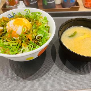 ねぎたっぷり旨辛ネギたま牛めし