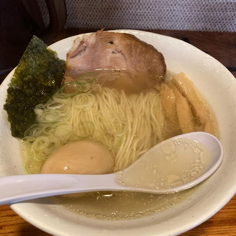 煮玉子塩らあめん(地鶏らーめん翔鶴 前橋店)