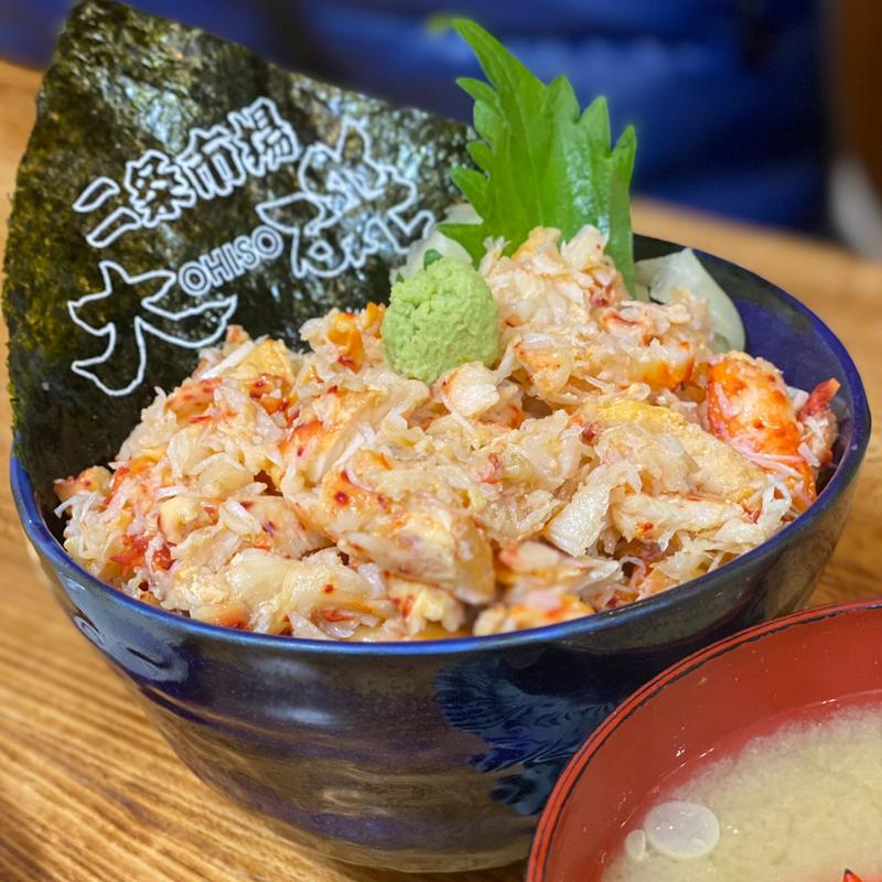 蟹丼(二条市場 大磯)