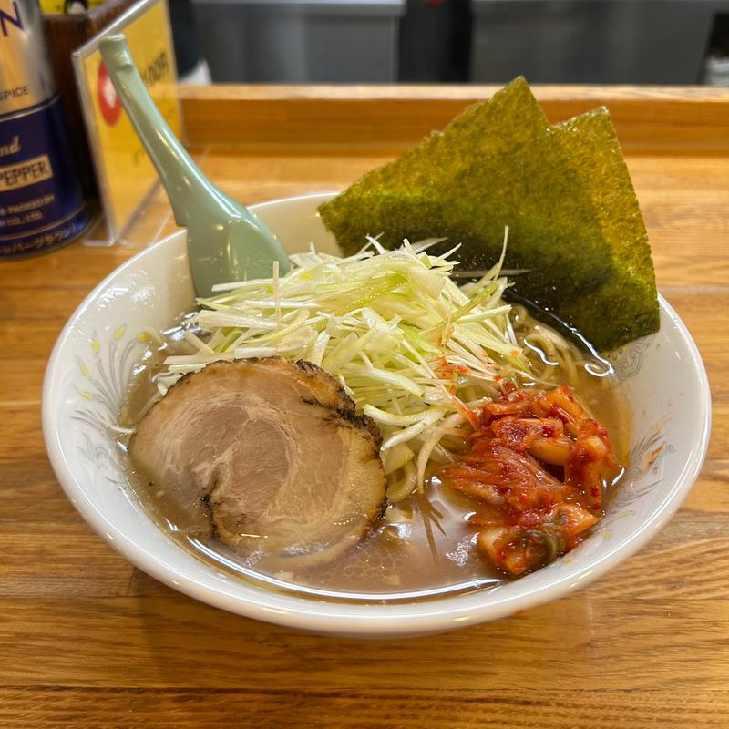 醤油ねぎラーメン(キムチトッピング)(ラーメン 三太 モール街店 （さんた）)
