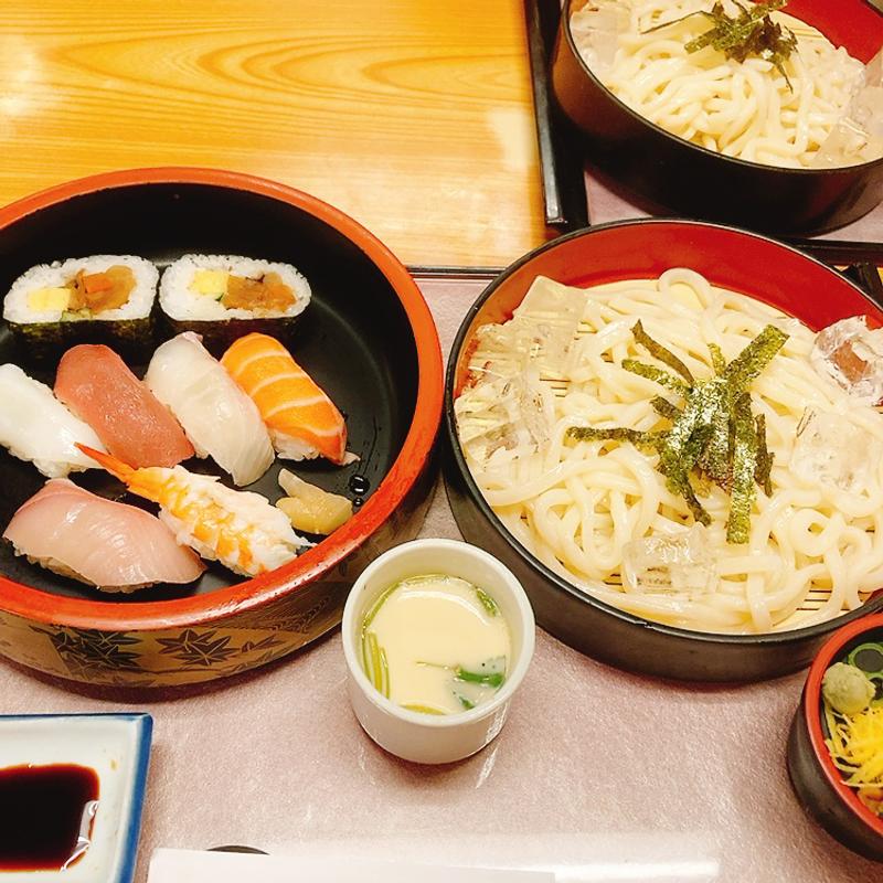 寿司うどん定食(海の幸 磯の坊 （うみのさち いそのぼう）)