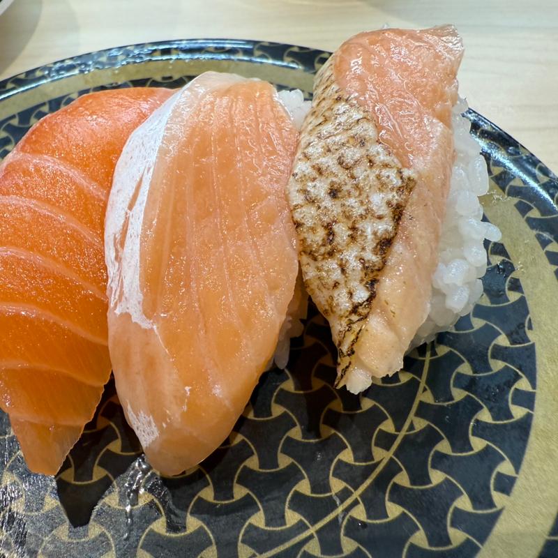 サーモン3種盛り(はま寿司 足立東和店)