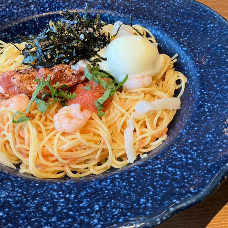 冷製炙り明太子と半熟卵(ジョリーパスタ 豊橋小松店)