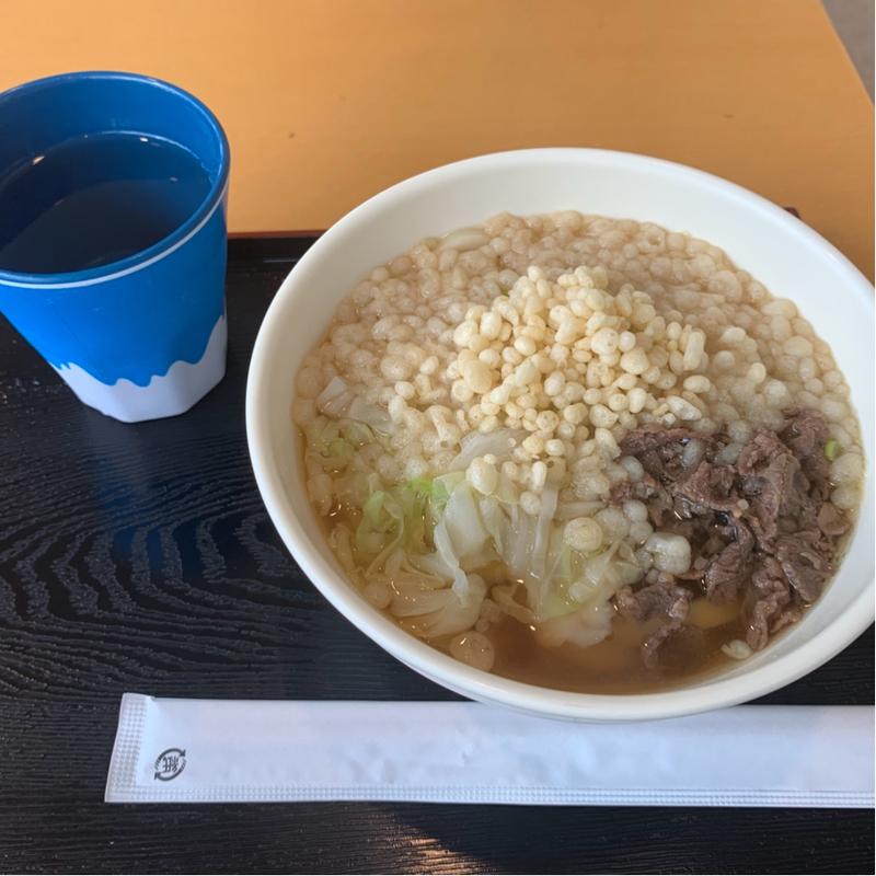 肉うどん(軽食コーナー 道の駅富士吉田)