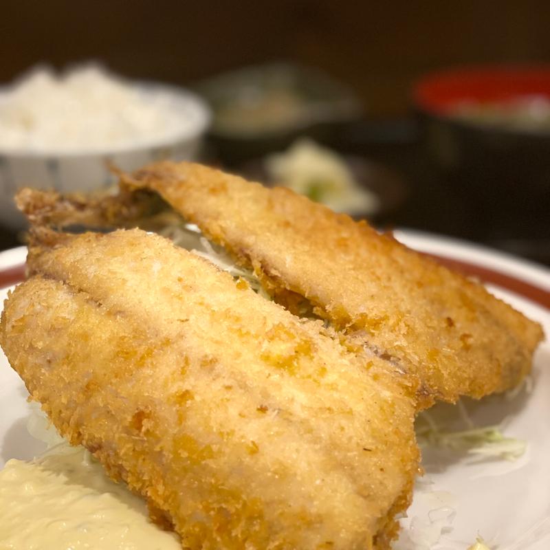 活アジフライ定食(アジフライセンターおむこさん)