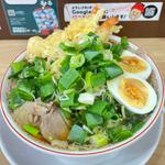 諭吉チャーシュー麺 ＋ゆで卵＋ ネギ増し＋ エビ天x2
