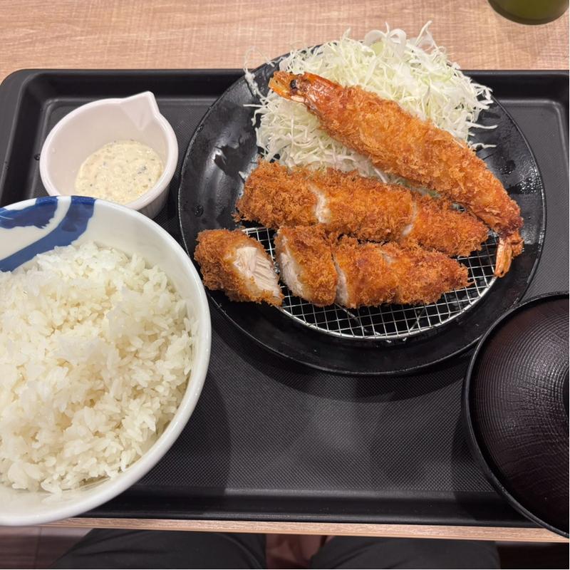 ササミ大海老フライ定食(松屋 西尾店（松のや併設）)