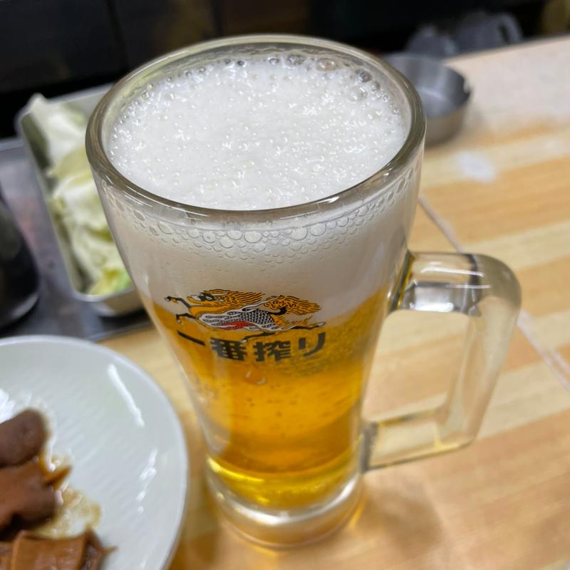 生ビール 中(串専門あさひ)