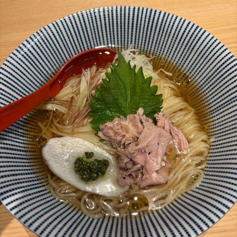 羅白昆布の冷しとろみそば(焼きあご塩らー麺 たかはし アトレ川崎店)