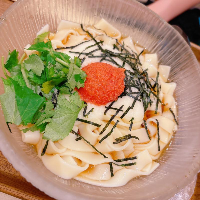 明太とろろ冷やしきしめん(おかげ庵 大宮東口店)