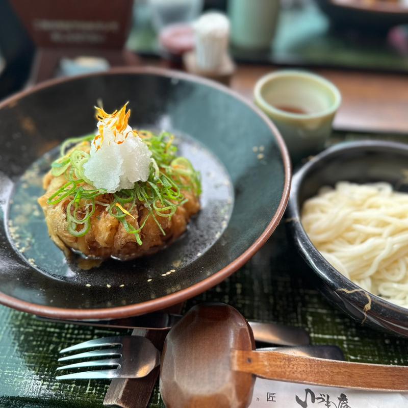 タマネギつけ麺　華(いづも庵)
