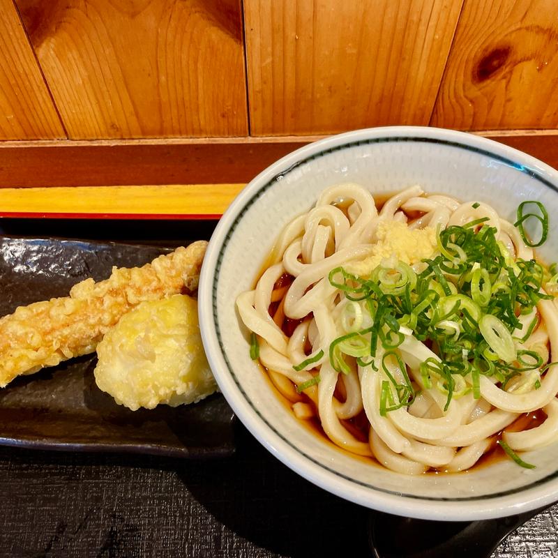 冷ぶっかけちくたま定食(つくもうどん 天神橋店)