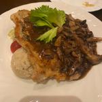 ポークソテーオニオンソース ポテトと野菜添え