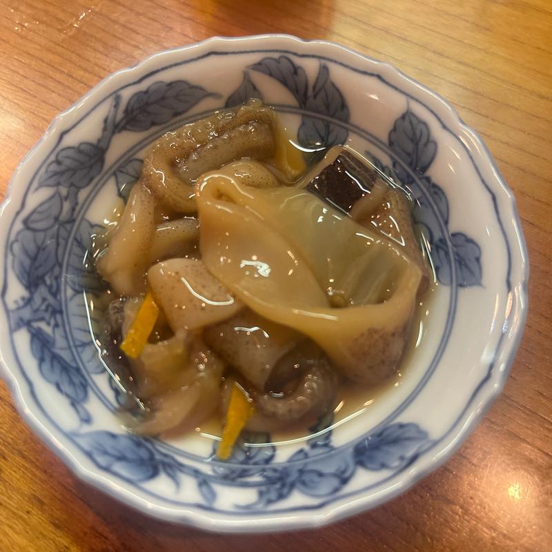 お通し　ホタルイカ沖漬け(小料理 ほりの)