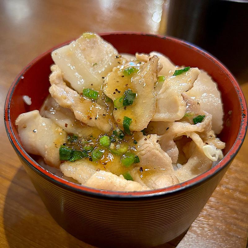 ミニ塩ダレ豚丼(串揚げじゅらく アメ横店)