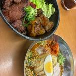 ハラミ・ホルモン丼➕冷麺ハーフ