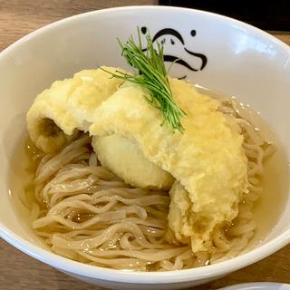 鱧、玉子天のせ！冷やし梅しそソバ(梅茶漬け用ライス付)(みんなのらぁ麺 阿飛流)
