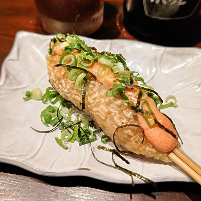 焼きおにぎり串 明太マヨ(やきとり家すみれ 横浜鶴屋町店 )