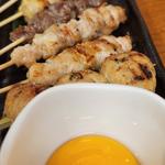 三河鶏串焼き6種盛り(居酒屋 鶴八 名古屋駅前本店)
