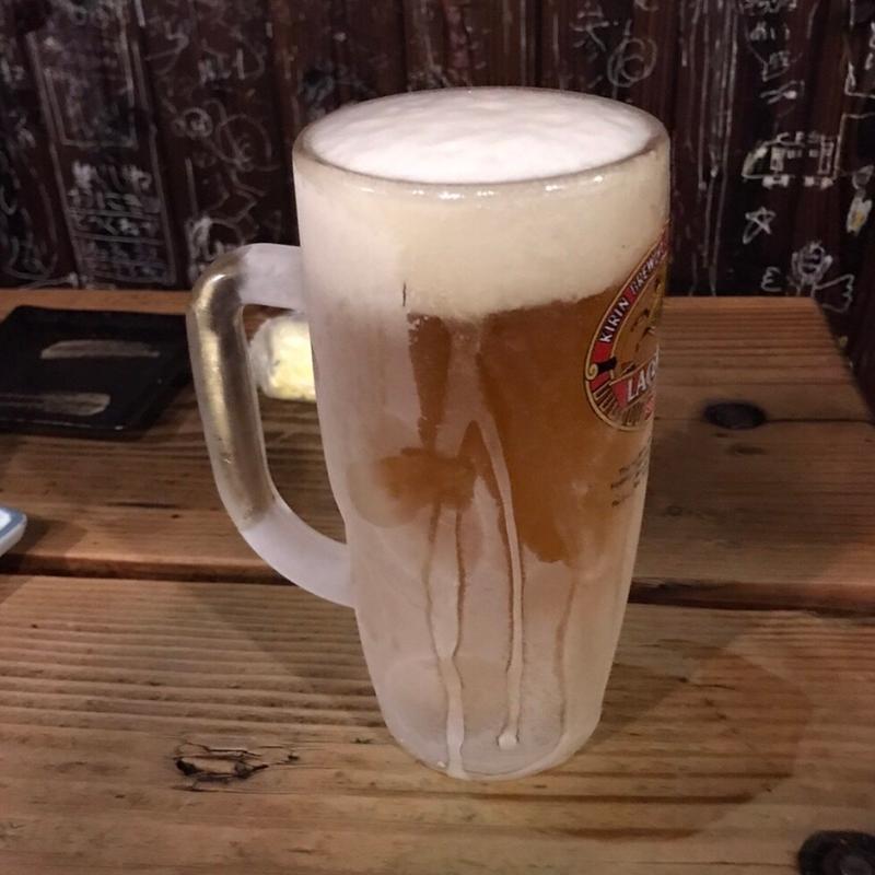 生ビール大(焼鳥弁慶 西新店)