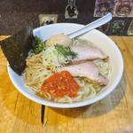冷やし塩そば(半熟玉子、青唐トッピング)