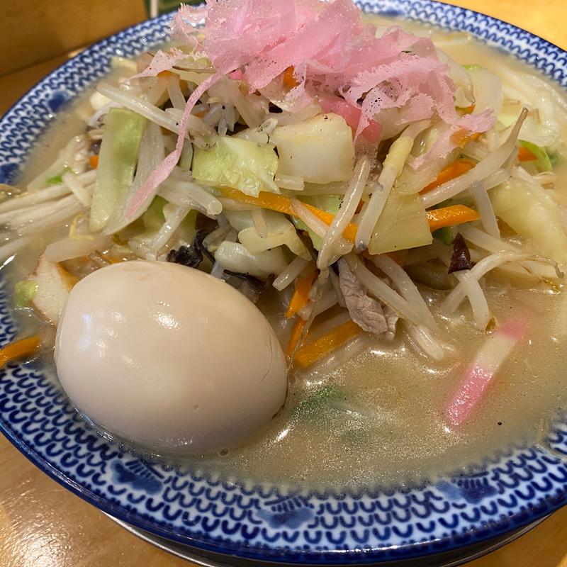 濃厚鶏豚骨ちゃんぽん（並）野菜増・味玉トッピング(じげもんちゃんぽん&咖喱 品川シーズンテラス店)