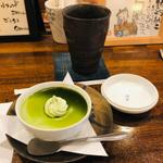 抹茶プリン アイスコーヒー
