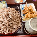 もりそば(大)と天ぷら