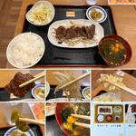 牛ステーキ ハラミ定食