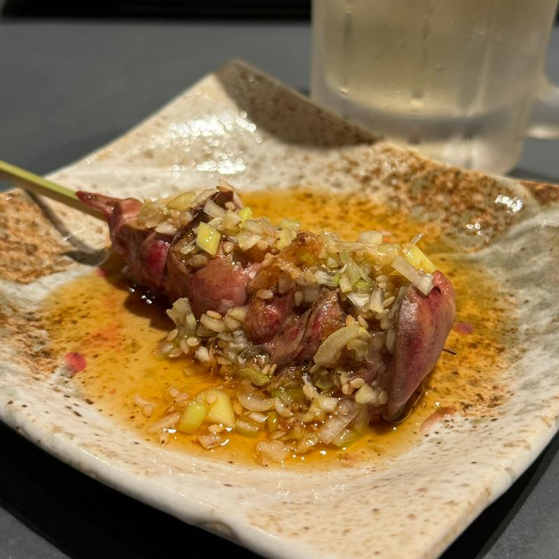 ネギ塩肝(炭火焼鳥 しげ 金山店)