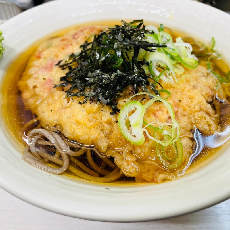 冷やしかき揚げ天ぷら蕎麦(常盤軒 品川駅 横須賀線上りホーム店 26号店)