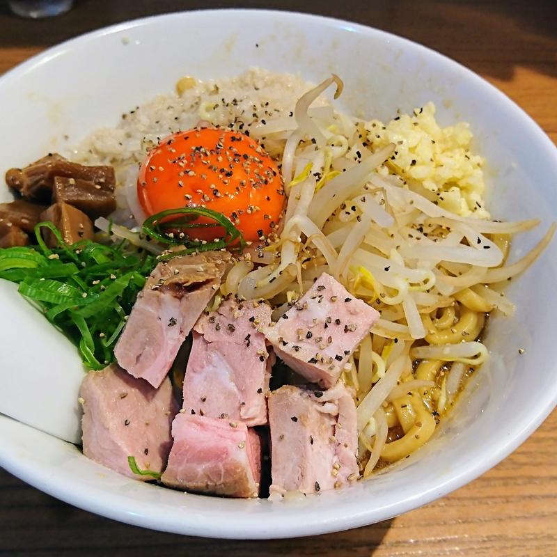 極太汁無豚麺(鶏そば煮干しそば　花山)