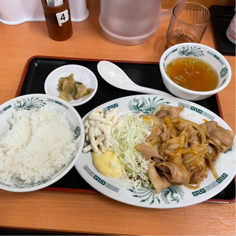 しょうが焼き定食(日高屋 川崎銀柳街店)