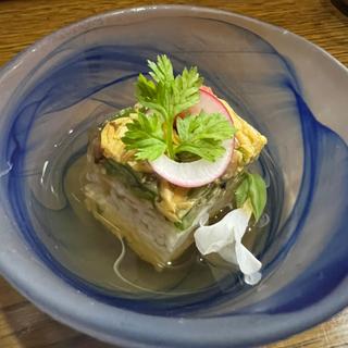 流しそうめん(よもぎ)