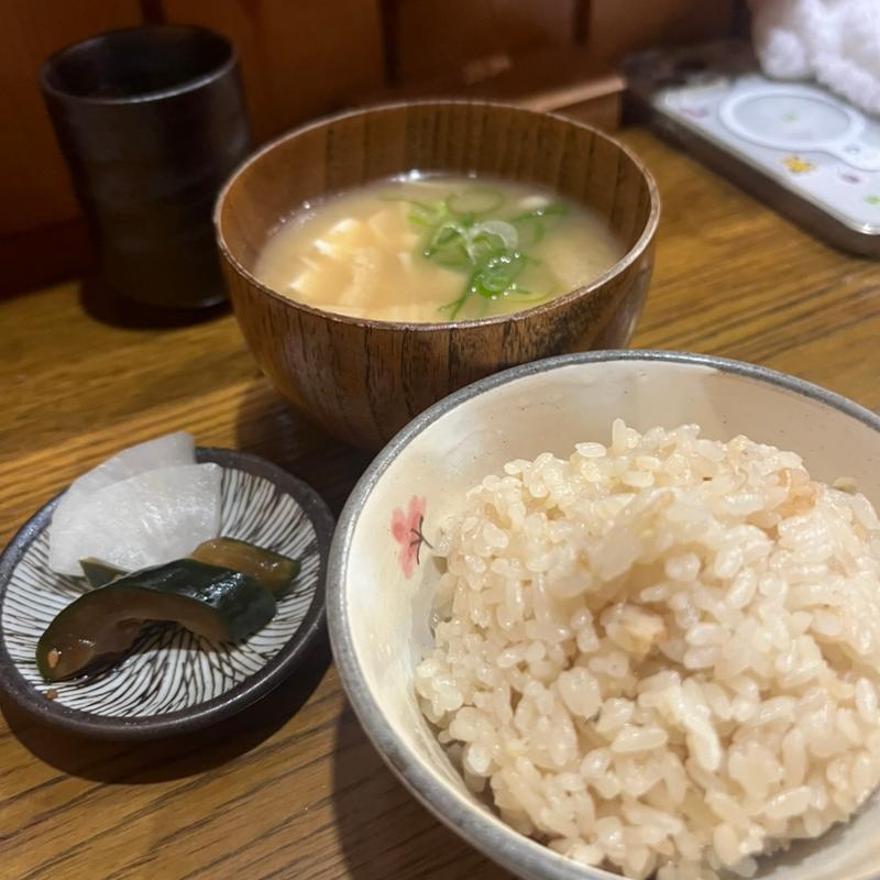 〆のご飯セット しょうがご飯(よもぎ)
