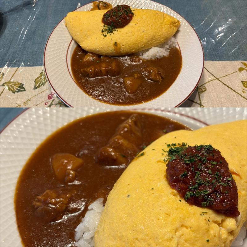オムライスカレー(珈琲園)
