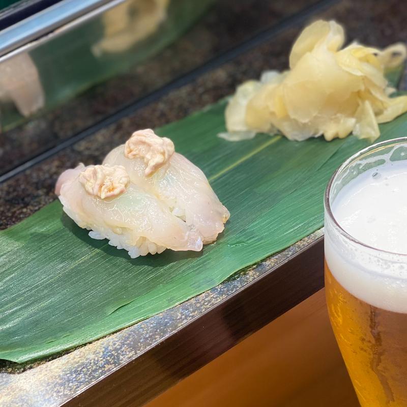 かわはぎ　肝のせ(仙令鮨 仙台駅３階店)