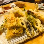 車海老と春野菜の天ぶら盛り(海鮮本舗)