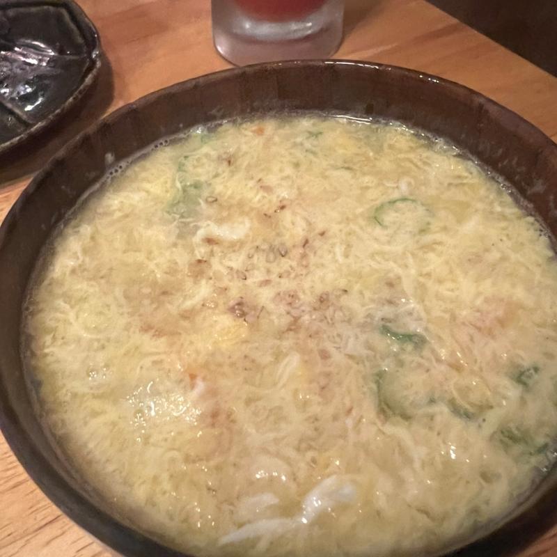 鶏ガラの玉子スープ(やきとりやさんあっ鶏)