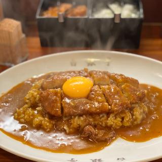 カツカレー +生卵トッピング