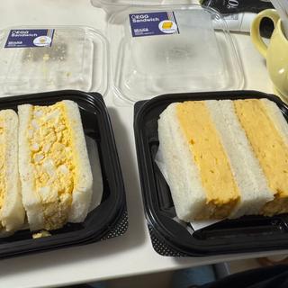 煮卵＆厚焼きサンド(㈲阪本鶏卵 本社/水島直売所)