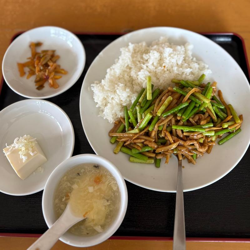 豚肉とニンニク芽のかけご飯(大福元 船橋法典店)