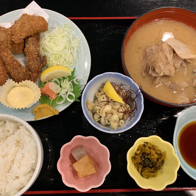 まぐろフライ定食(磯料理 元海)