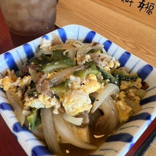 ゴーヤチャンプルー(まいどおおきに食堂三木大村店)