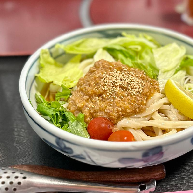 肉味噌ぶっかけうどん(讃岐うどん ほの花)